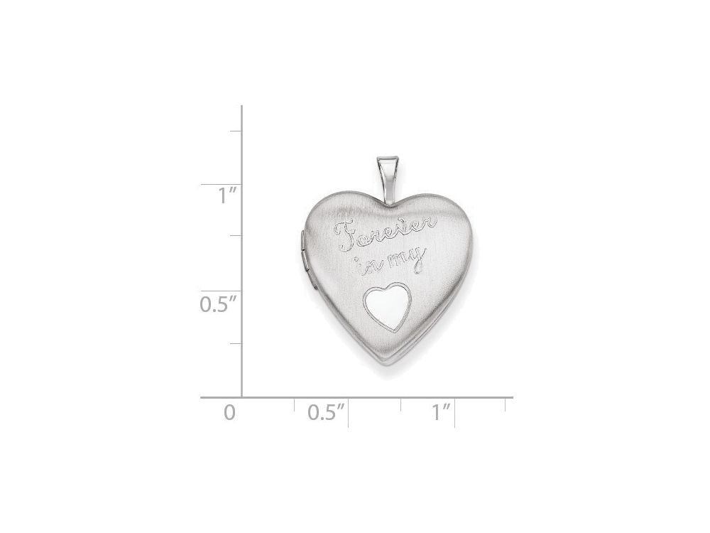 FJC Finejewelers Sterling Silver 20mm Forever In My Heart Locket Necklace