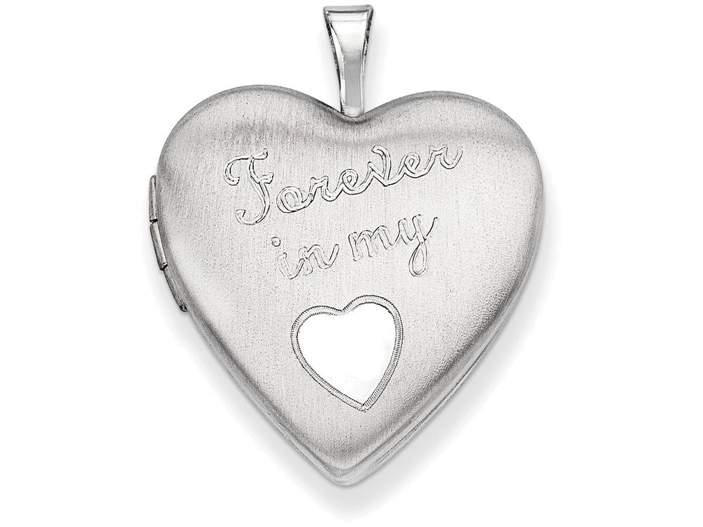 FJC Finejewelers Sterling Silver 20mm Forever In My Heart Locket Necklace