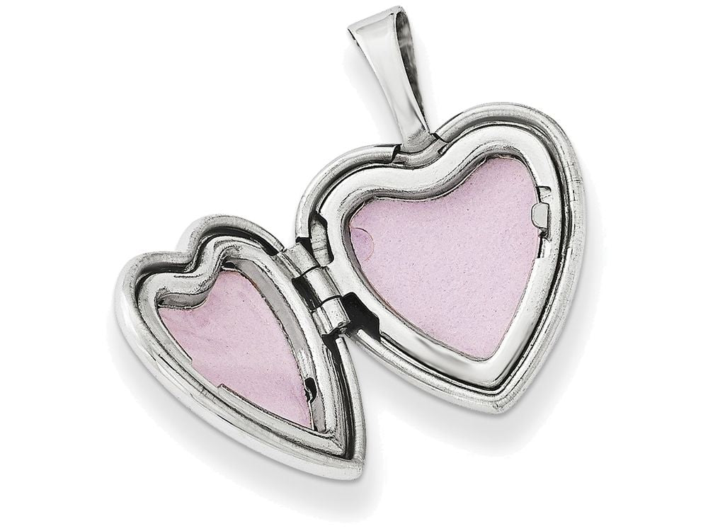 FJC Finejewelers Sterling Silver Heart Wings 12mm Heart Locket Necklace