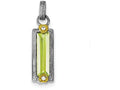 FJC Finejewelers Sterling Silver Light Green Cubic Zirconia Pendant Necklace - Chain Included