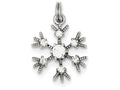 FJC Finejewelers Sterling Silver Clear Cubic Zirconia Snowflake Charm