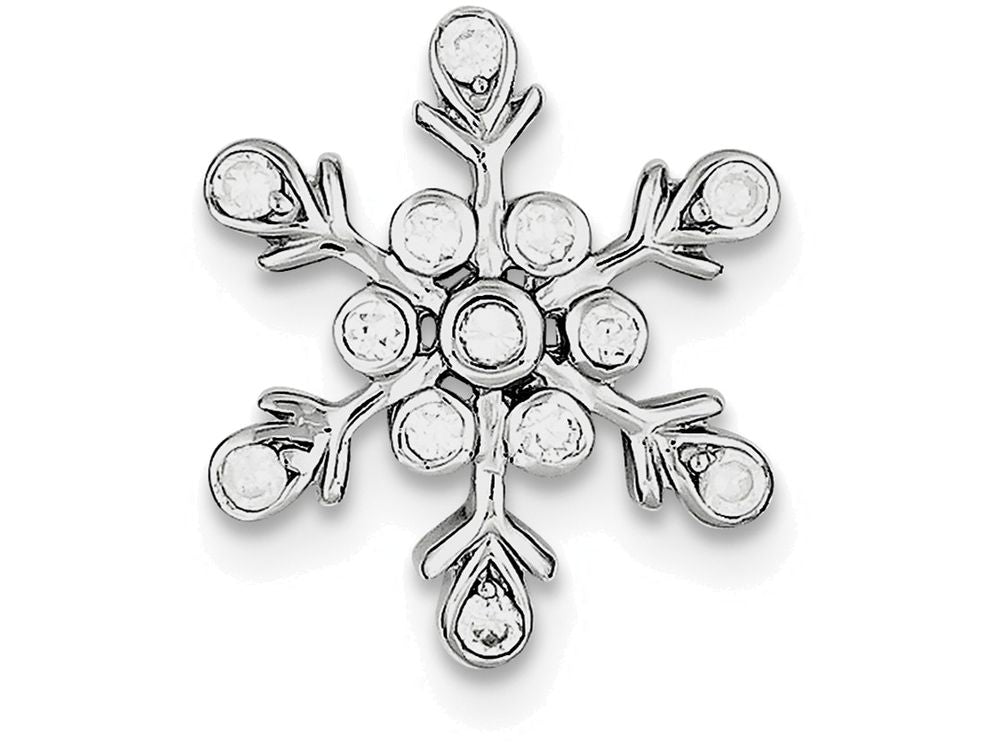 FJC Finejewelers Sterling Silver Cubic Zirconia Snowflake Pendant Necklace - Chain Included