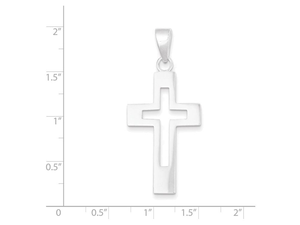 FJC Finejewelers Sterling Silver Cross Pendant Necklace - Chain Included
