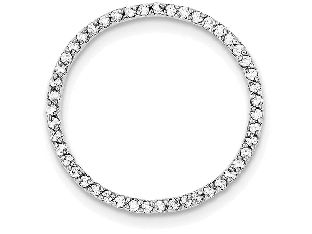 FJC Finejewelers Sterling Silver Cubic Zirconia Chain Slide Pendant Necklace - Chain Included