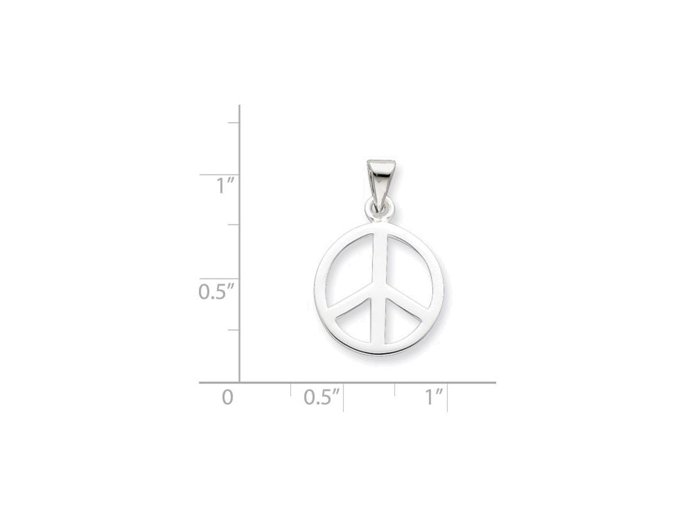 FJC Finejewelers Sterling Silver Peace Sign Pendant Necklace - Chain Included