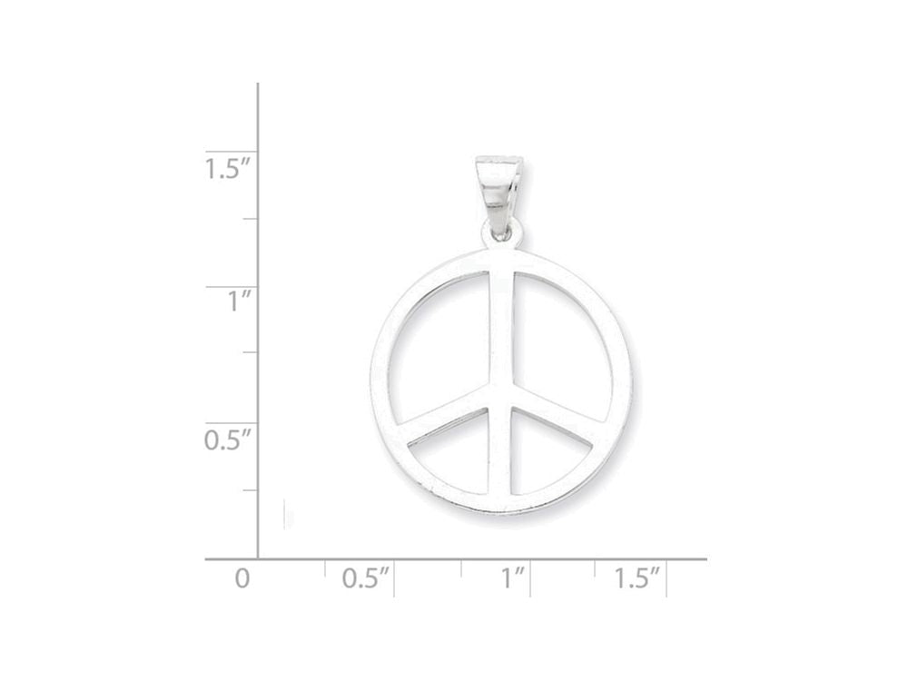 FJC Finejewelers Sterling Silver Peace Symbol Pendant Necklace - Chain Included