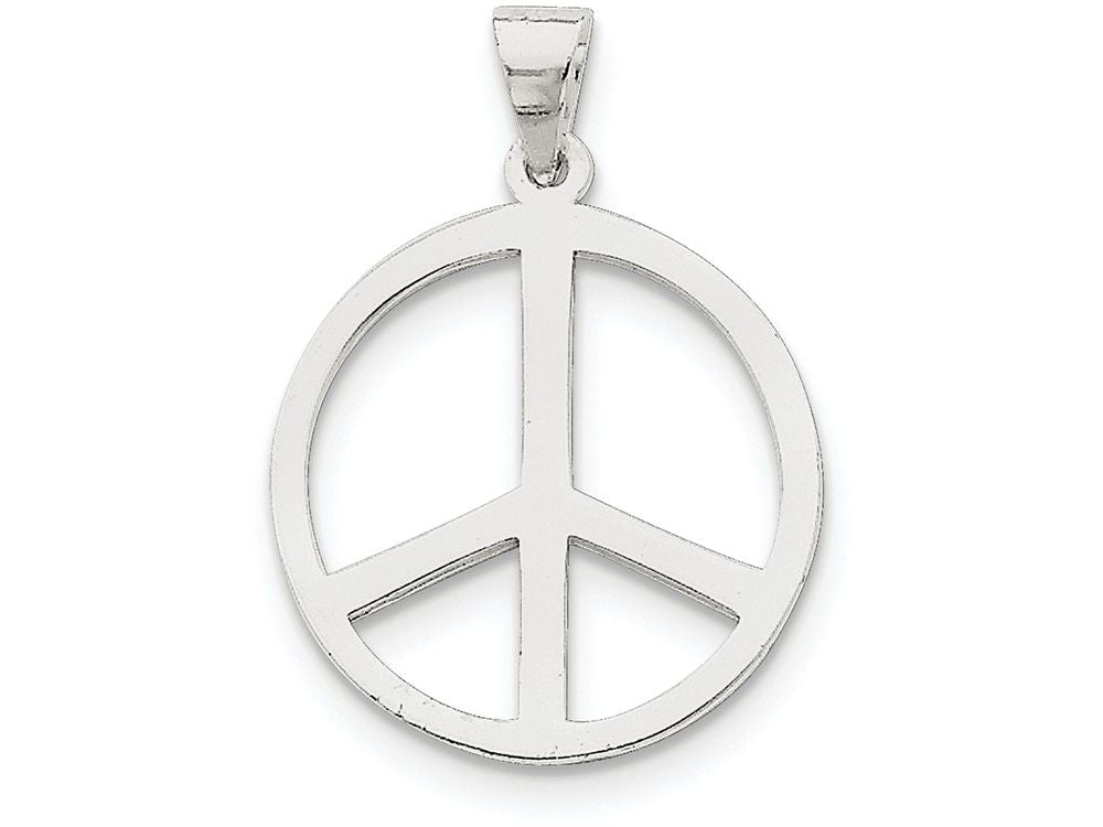 FJC Finejewelers Sterling Silver Peace Symbol Pendant Necklace - Chain Included