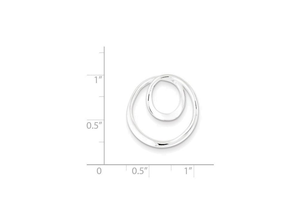 FJC Finejewelers Sterling Silver Polished Circle Pendant Necklace - Chain Included
