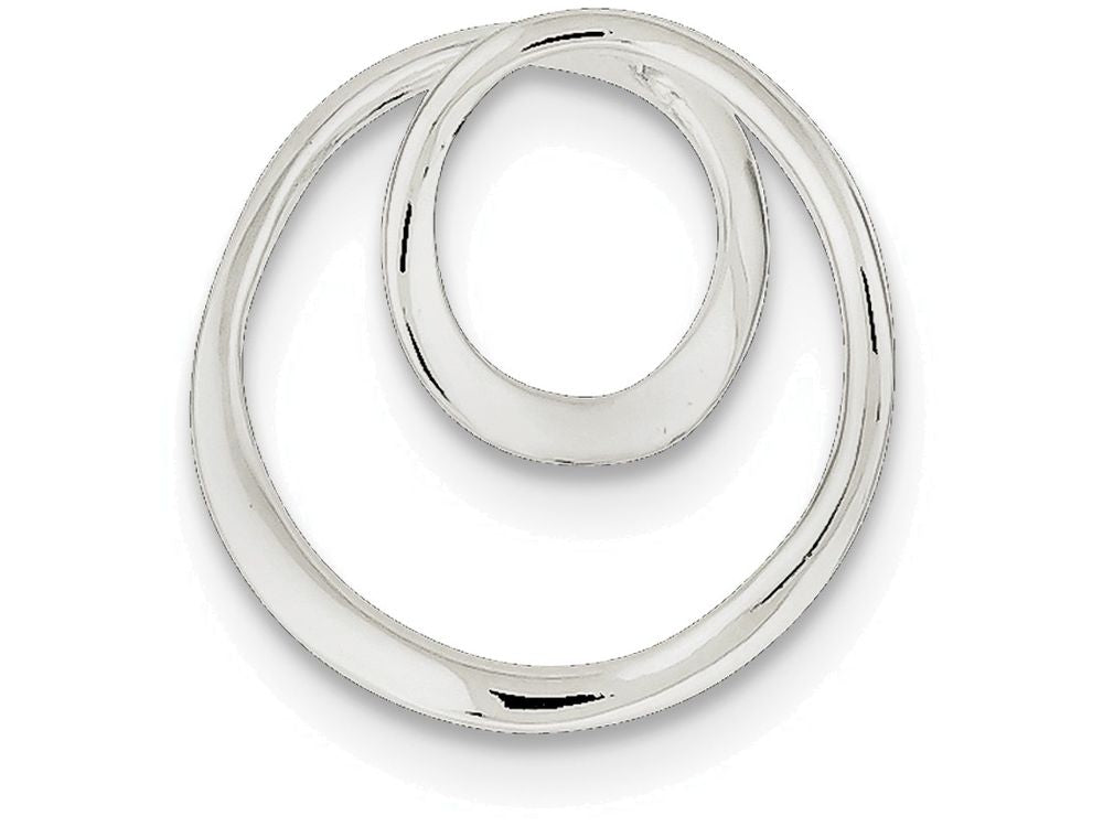FJC Finejewelers Sterling Silver Polished Circle Pendant Necklace - Chain Included