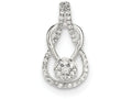 FJC Finejewelers Sterling Silver Cubic Zirconia and Teardrop Pendant Necklace - Chain Included