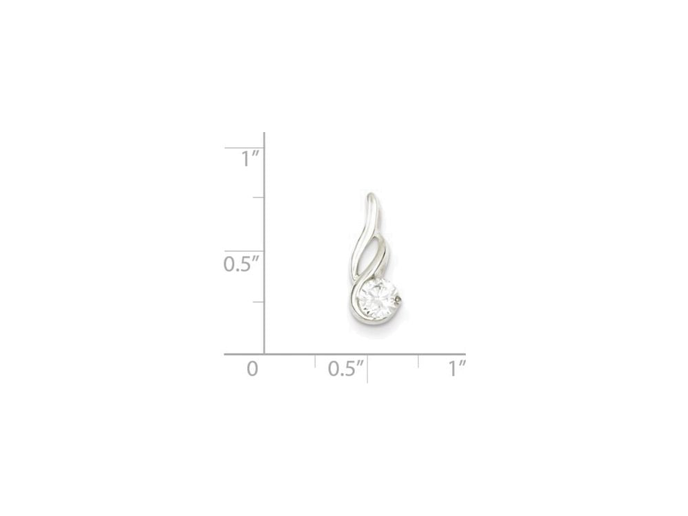 FJC Finejewelers Sterling Silver Cubic Zirconia Pendant Necklace Slide - Chain Included