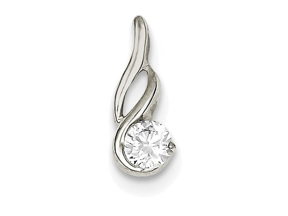 FJC Finejewelers Sterling Silver Cubic Zirconia Pendant Necklace Slide - Chain Included