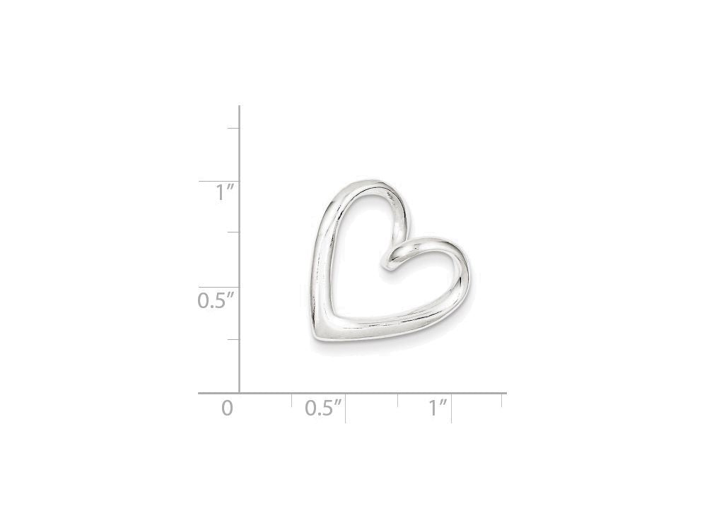 FJC Finejewelers Sterling Silver Heart Pendant Necklace - Chain Included
