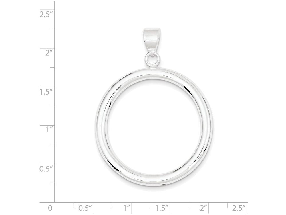 FJC Finejewelers Sterling Silver Circle Pendant Necklace - Chain Included