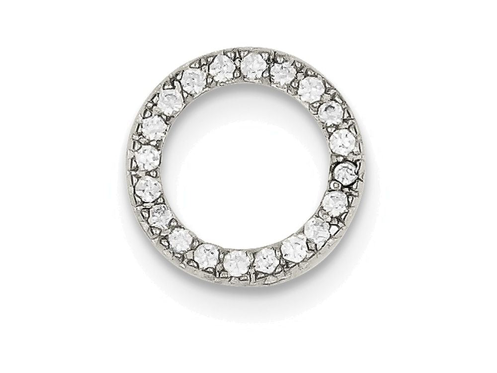 FJC Finejewelers Sterling Silver Cubic Zirconia Round Pendant Necklace - Chain Included