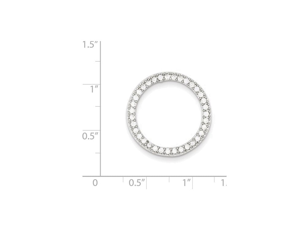 FJC Finejewelers Sterling Silver Cubic Zirconia Round Pendant Necklace - Chain Included