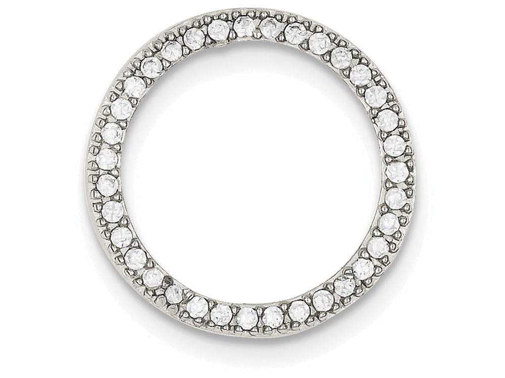 FJC Finejewelers Sterling Silver Cubic Zirconia Round Pendant Necklace - Chain Included