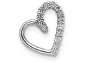 FJC Finejewelers Sterling Silver Cubic Zirconia Heart Pendant Necklace - Chain Included