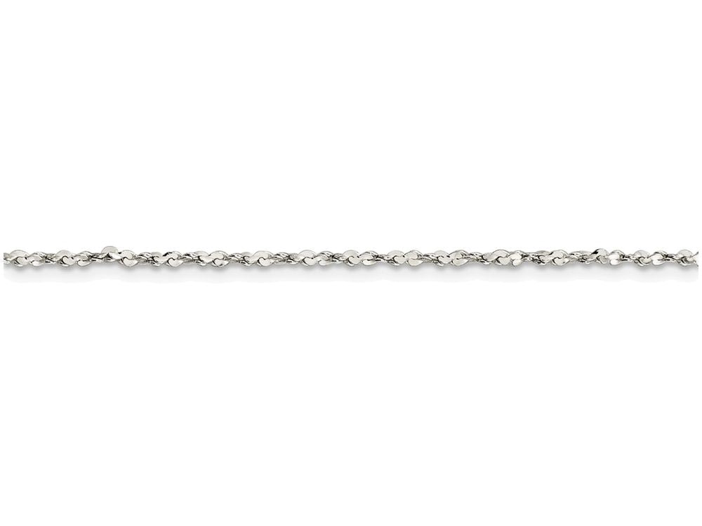 FJC Finejewelers 16 Inch Sterling Silver 1.4mm bright-cut Fancy Chain Necklace