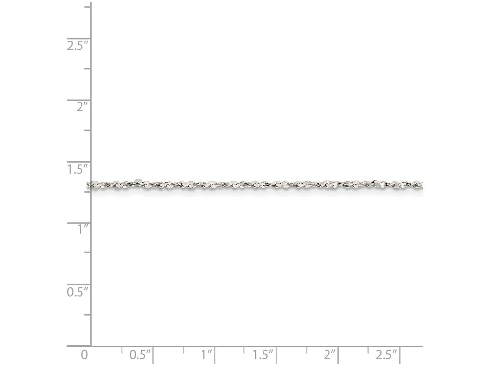 FJC Finejewelers 16 Inch Sterling Silver 1.4mm bright-cut Fancy Chain Necklace