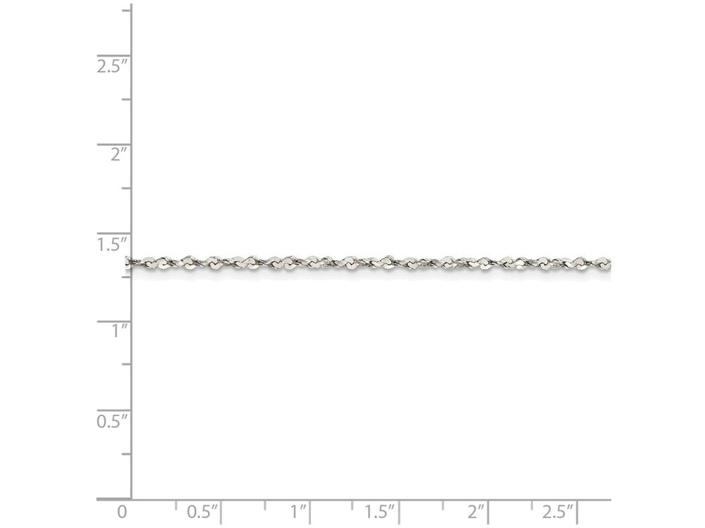 FJC Finejewelers 16 Inch Sterling Silver 1.8mm bright-cut Fancy Chain Necklace