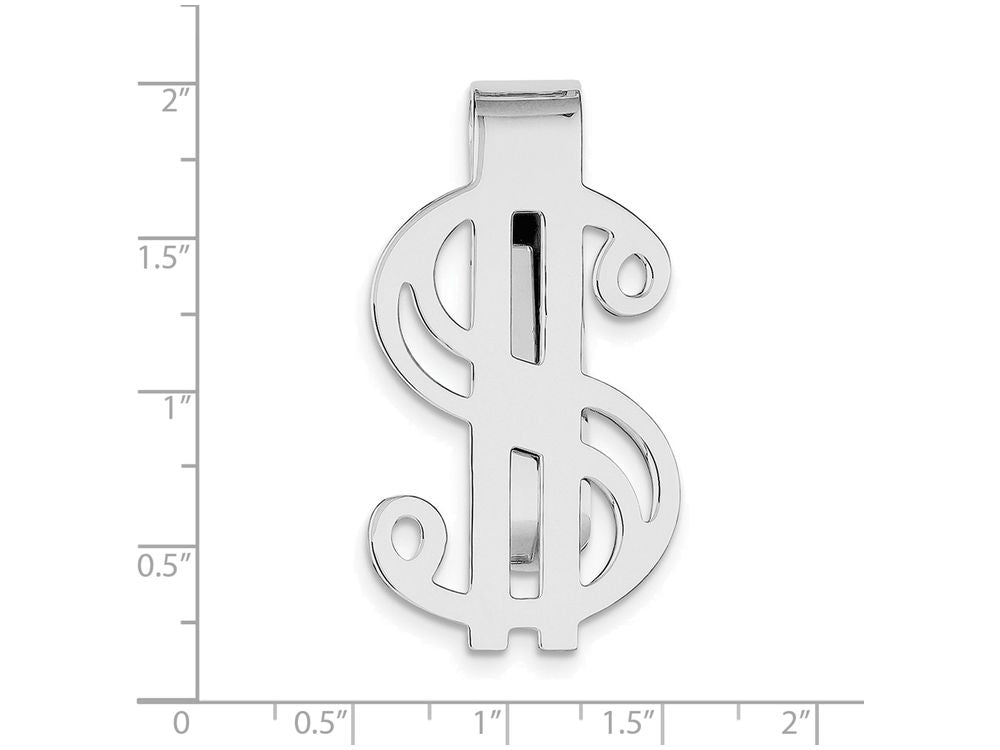 FJC Finejewelers Sterling Silver Dollar Sign Money Clip