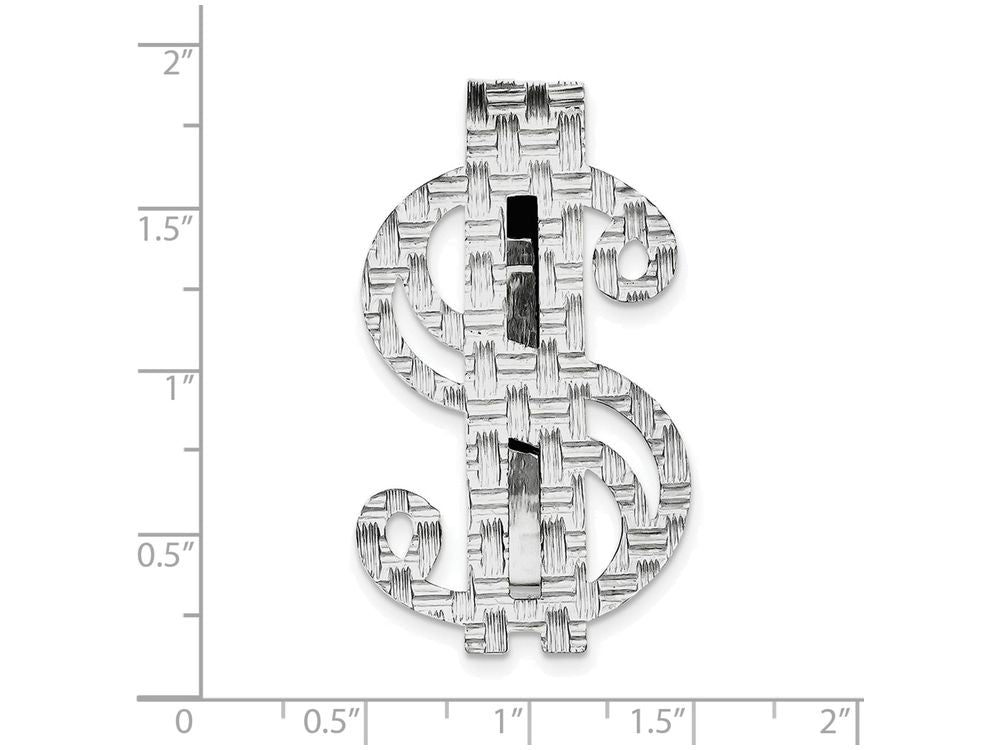 FJC Finejewelers Sterling Silver Dollar Sign Money Clip