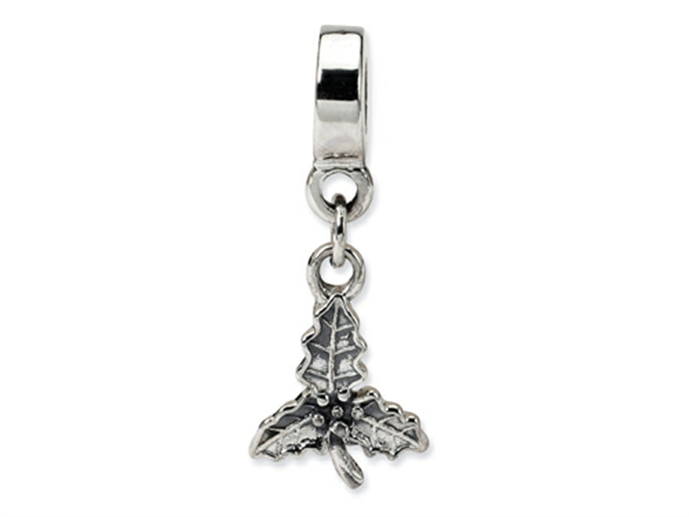 Reflections Sterling Silver Holly Leaf Dangle Bead / Charm