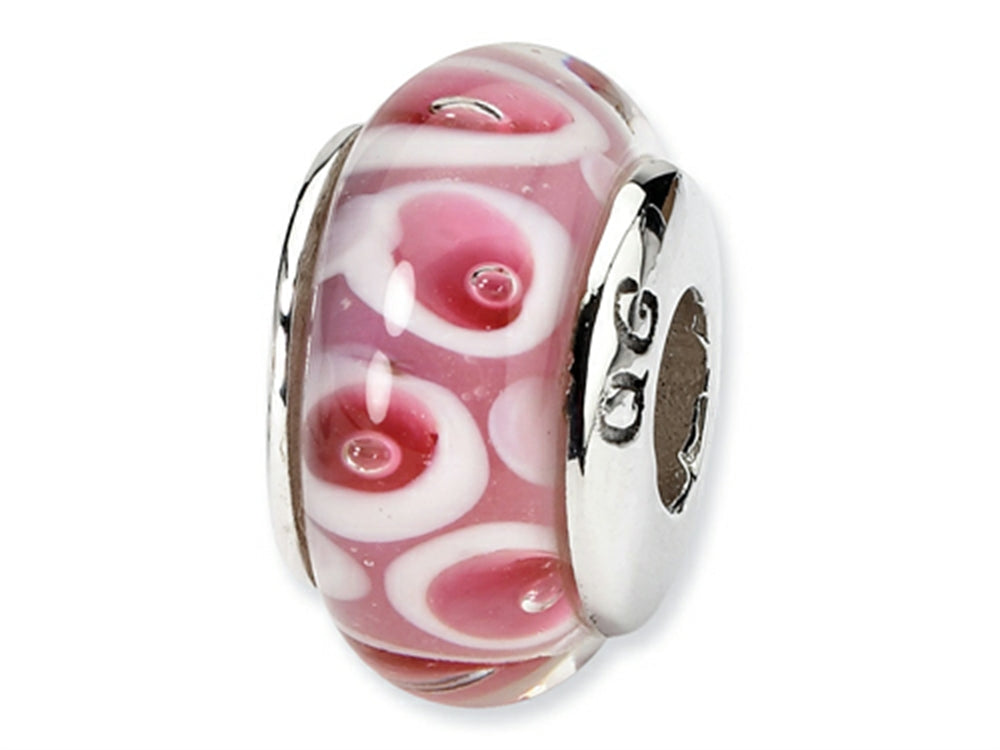 Reflections Sterling Silver Pink/Red Murano Glass Bead / Charm