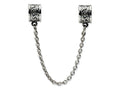Reflections Sterling Silver Security Chain Floral Bead / Charm