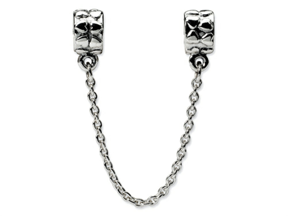 Reflections Sterling Silver Security Chain Heart Bead / Charm