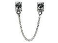 Reflections Sterling Silver Security Chain Floral Bead / Charm