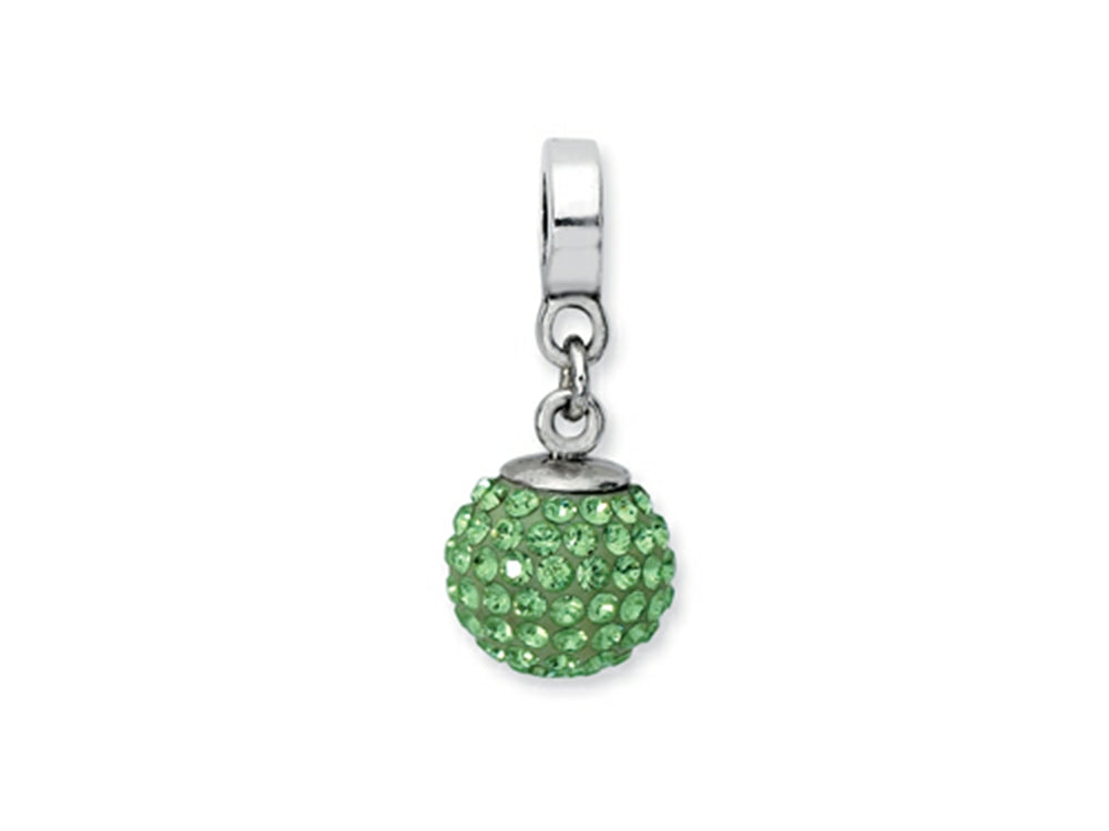 Reflections Sterling Silver August Preciosa Crystal Ball Dangle Bead / Charm