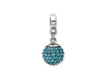 Reflections Sterling Silver December Preciosa Crystal Ball Dangle Bead / Charm