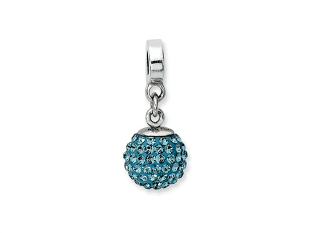 Reflections Sterling Silver December Preciosa Crystal Ball Dangle Bead / Charm