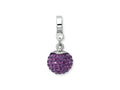 Reflections Sterling Silver February Preciosa Crystal Ball Dangle Bead / Charm