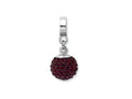 Reflections Sterling Silver January Preciosa Crystal Ball Dangle Bead / Charm