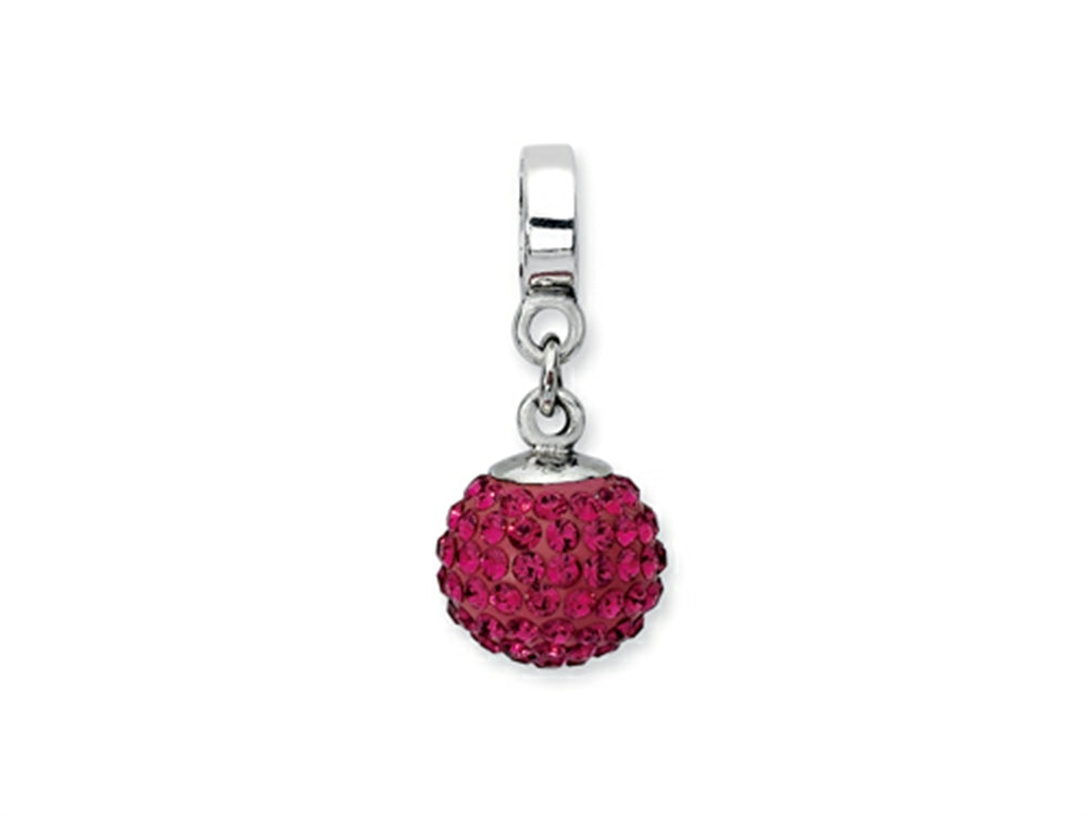 Reflections Sterling Silver July Preciosa Crystal Ball Dangle Bead / Charm