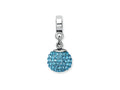 Reflections Sterling Silver March Preciosa Crystal Ball Dangle Bead / Charm