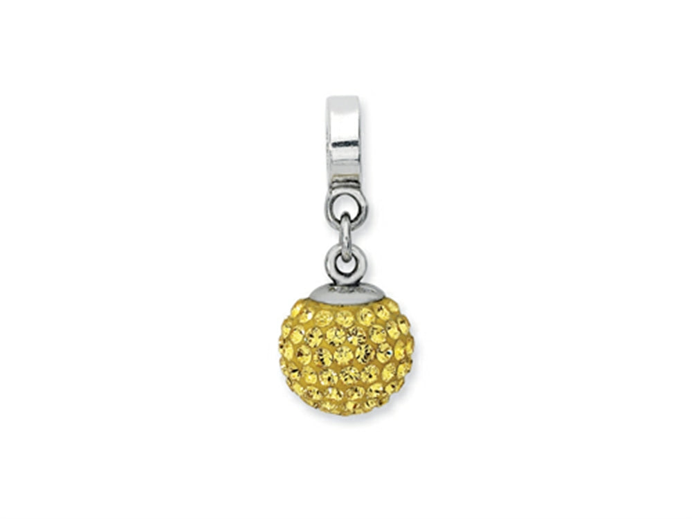 Reflections Sterling Silver November Preciosa Crystal Ball Dangle Bead / Charm