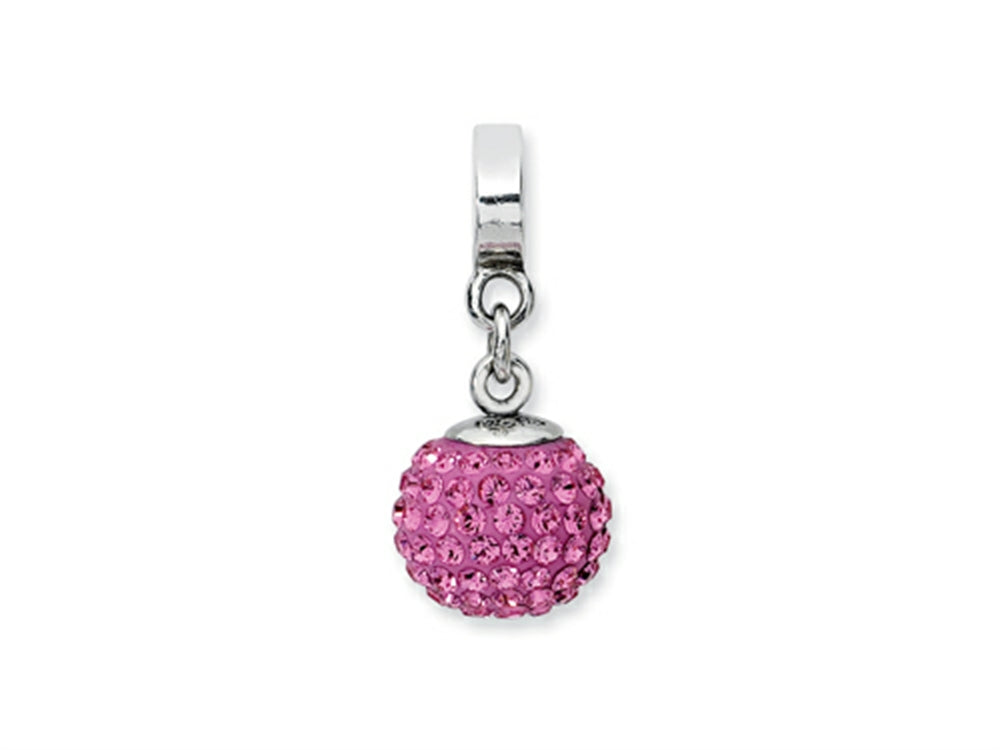 Reflections Sterling Silver October Preciosa Crystal Ball Dangle Bead / Charm