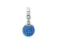 Reflections Sterling Silver September Preciosa Crystal Ball Dangle Bead / Charm