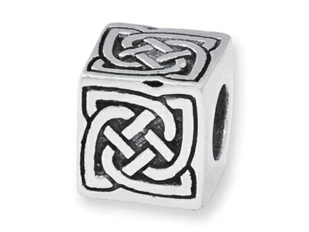 Reflections Sterling Silver Celtic Block Bead / Charm