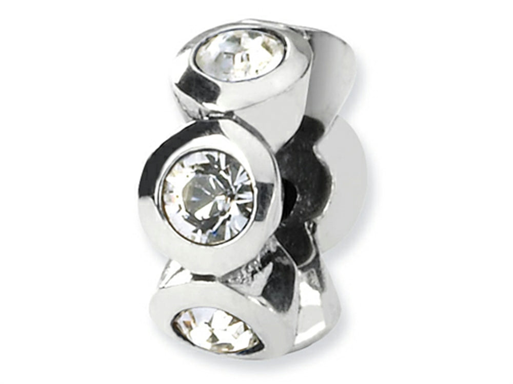 Reflections Sterling Silver April Preciosa Crystal Birth Month Bead / Charm