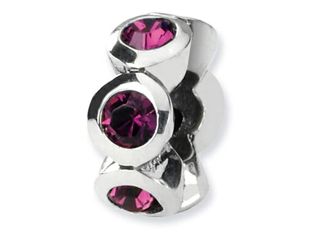 Reflections Sterling Silver February Preciosa Crystal Birth Month Bead / Charm