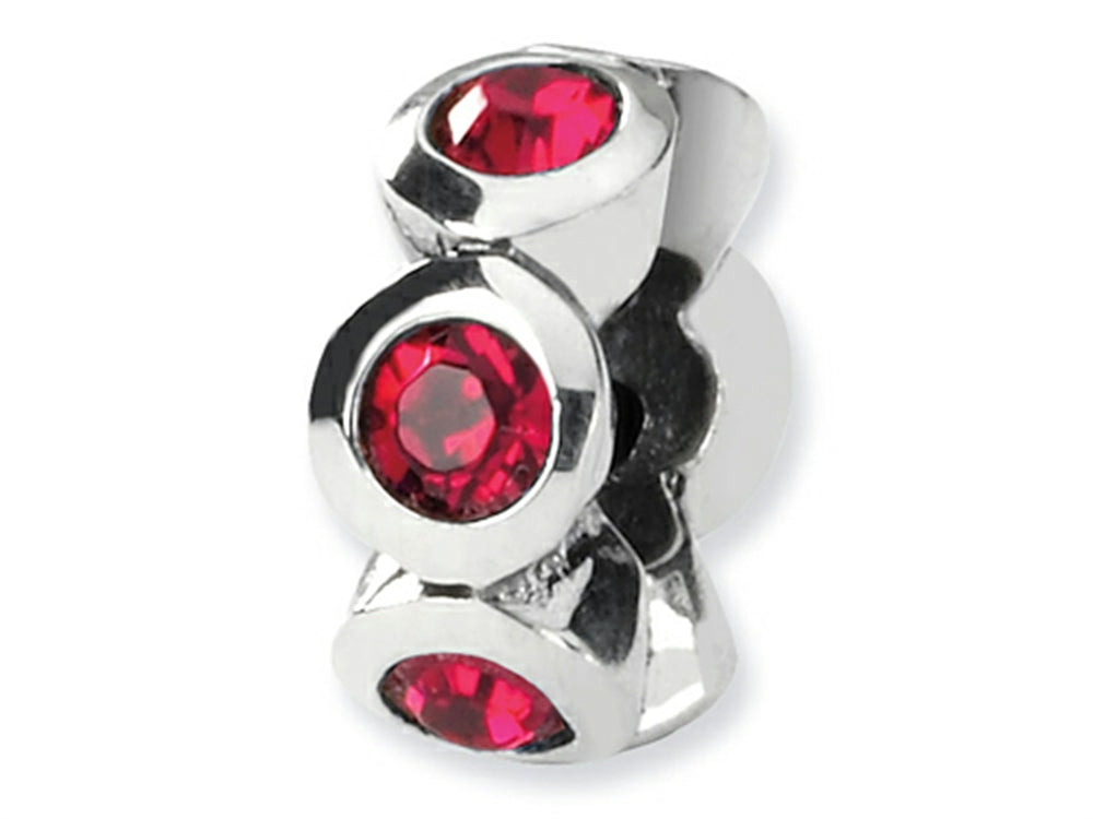 Reflections Sterling Silver July Preciosa Crystal Birth Month Bead / Charm