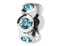 Reflections Sterling Silver March Preciosa Crystal Birth Month Bead / Charm
