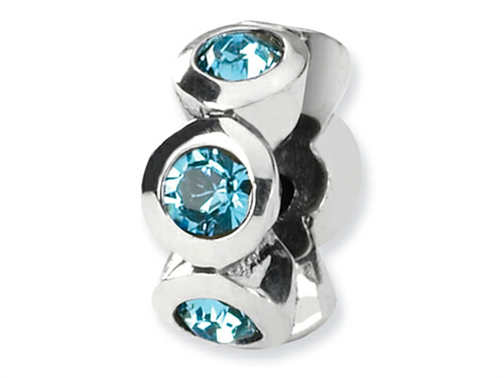 Reflections Sterling Silver March Preciosa Crystal Birth Month Bead / Charm