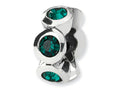 Reflections Sterling Silver May Preciosa Crystal Birth Month Bead / Charm