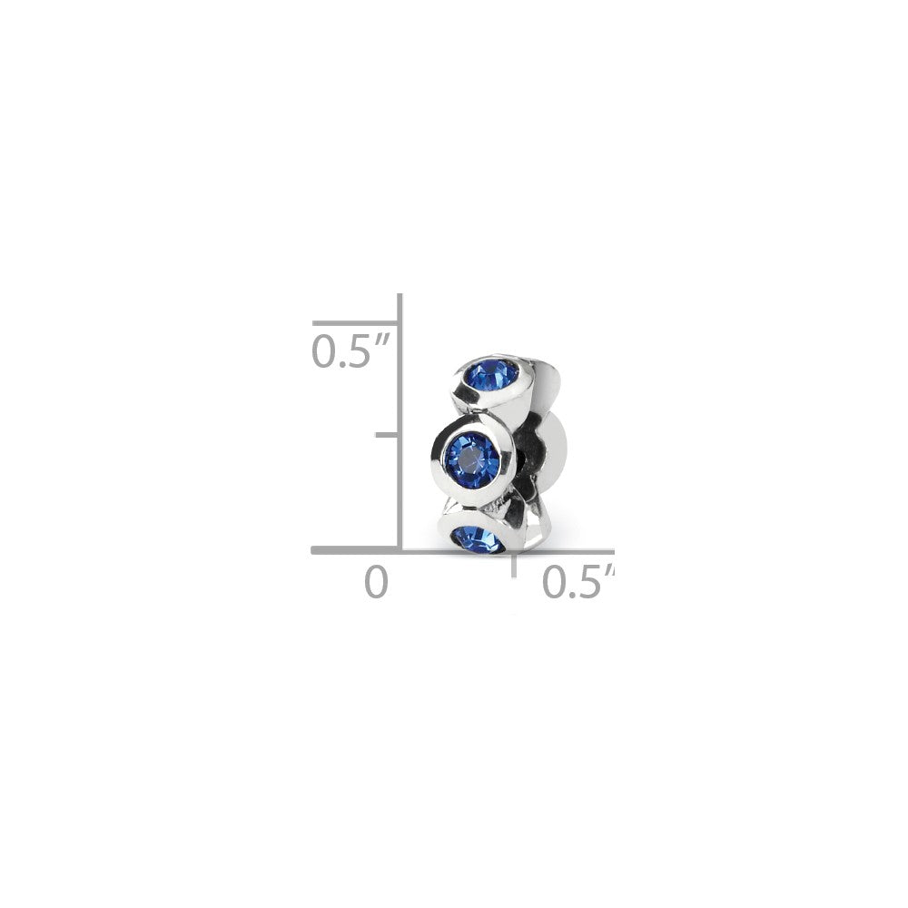 Reflections Sterling Silver September Preciosa Crystal Birth Month Bead / Charm